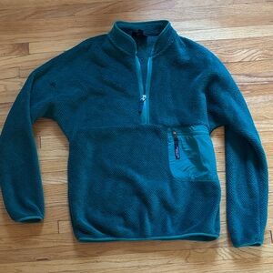 Patagonia Teal Quarter-Zip Fleece Sweatshirt